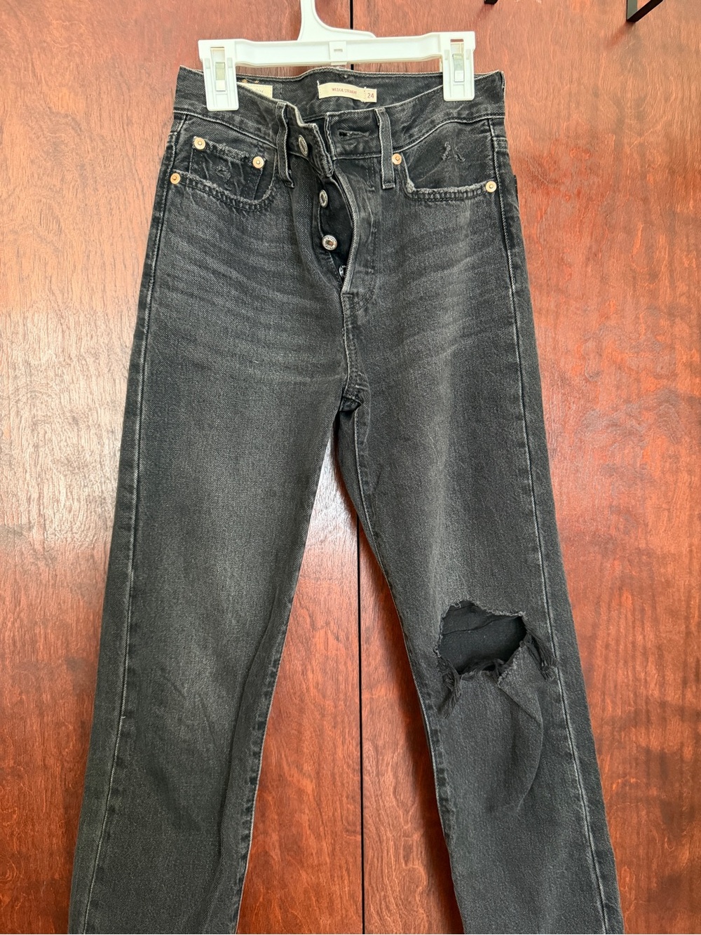 Levi's Black High-Rise Wedgie Straight